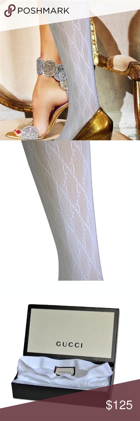 gucci interlocking g tights white|Gucci tights poshmark.